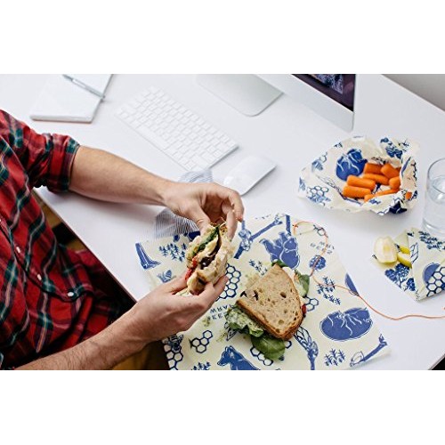 Bees Wrap Lunch Pack, Eco Friendly Reusable Sandwich &Amp; Food Wra