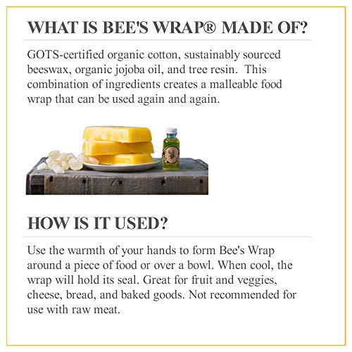 Bees Wrap Lunch Pack, Eco Friendly Reusable Sandwich &Amp; Food Wra