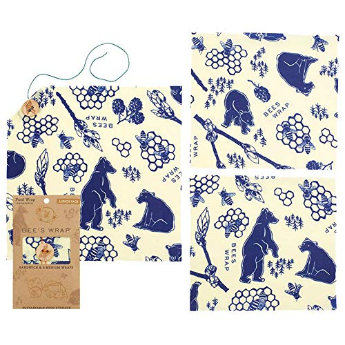 Bees Wrap Lunch Pack, Eco Friendly Reusable Sandwich &Amp; Food Wra