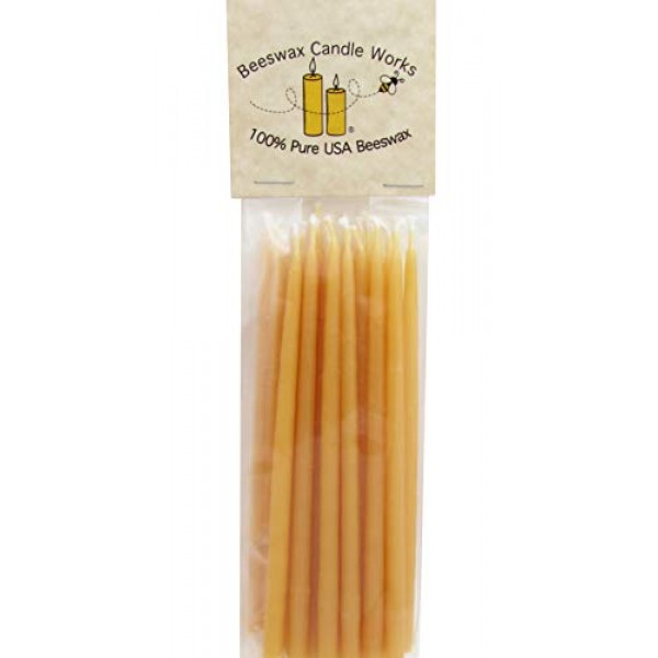 Beeswax Candle Works - 5 Inch Birthday Candles 24-Pack - 100% US...