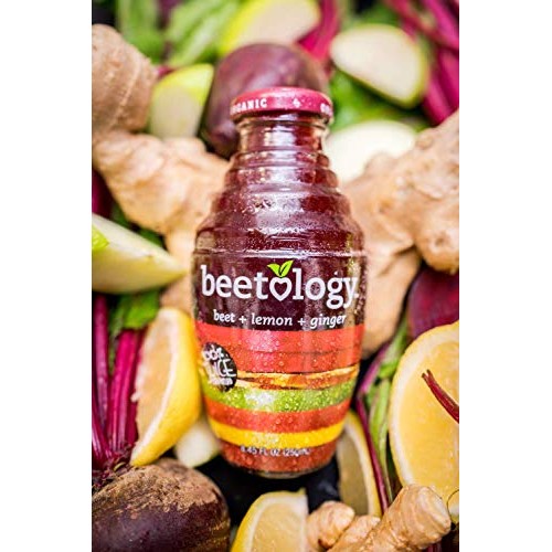 Beetology Beet Plus Lemon Plus Ginger Juice, 8.45 Fl Oz Pack of 6