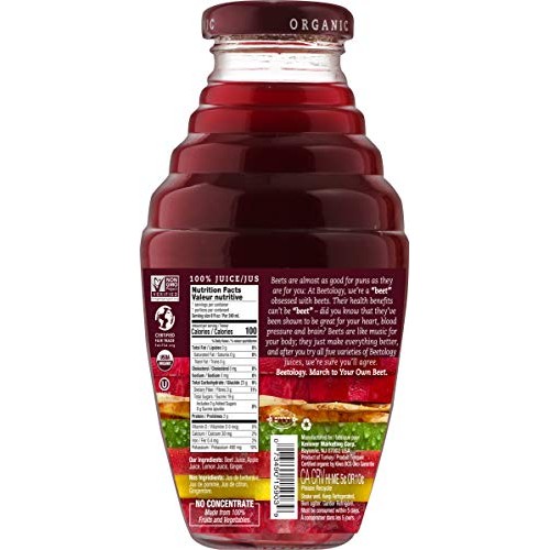 Beetology Organic Beet, Lemon And Ginger Juice 8.45Oz 6 Pack