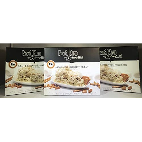 Proti Kind Salted Very Low Carb Toffee Pretzel Protein Bars - Th