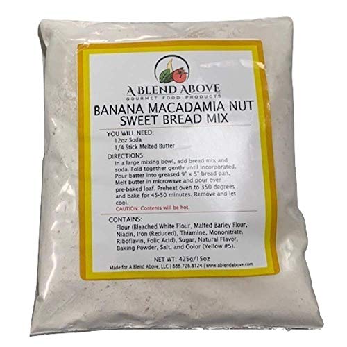 A Blend Above Banana Macadamia Nut Sweet Bread Mix, 15 Oz, 3 Pack