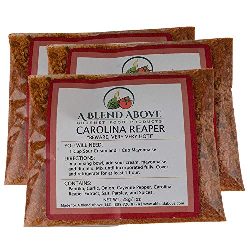 A Blend Above Carolina Reaper Spicy Dip Mix Gourmet Food, 1 oz P...