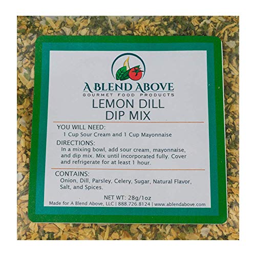 A Blend Above Lemon Dill Dip Mix Gourmet Food Product, 1 Oz Pack