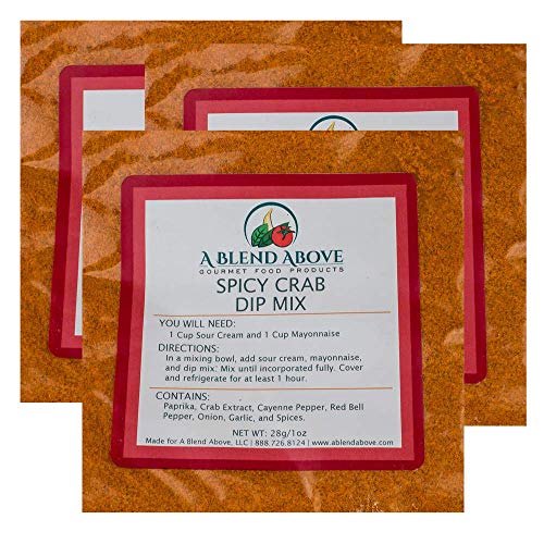 A Blend Above Spicy Crab Dip Mix Seasonings Packet, 1 Oz 3 Pack