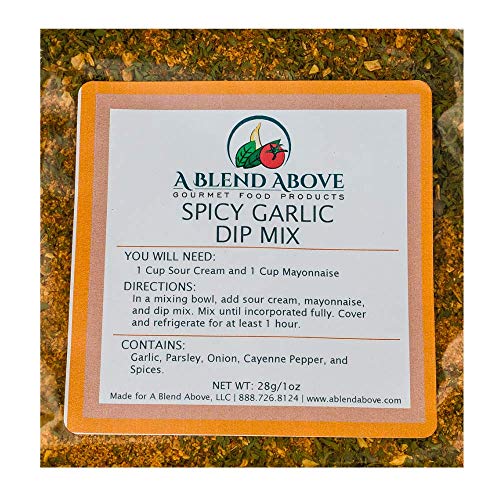 A Blend Above Spicy Garlic Dip Mix for Gourmet Appetizers for Pa...