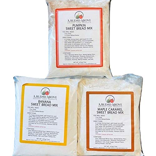 A Blend Above Sweet Bread Mix Variety Pack - Pumpkin, Banana, An