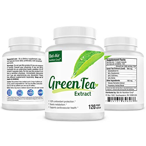 Bel-Air Green Tea Extract Supplement With Standardized 50% Egcg,