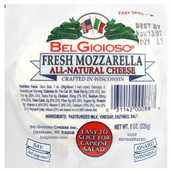 Belgioioso Cheese Ball Mozzarella Fresh 8.0 Ozpack Of 2