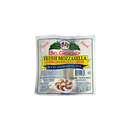 Belgioioso Pre-Sliced Mozzarella, 16 Oz, Pack Of 2