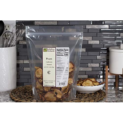 Bella Viva Orchards Natural Dried Pears, Sweet No Sugar Added, 1
