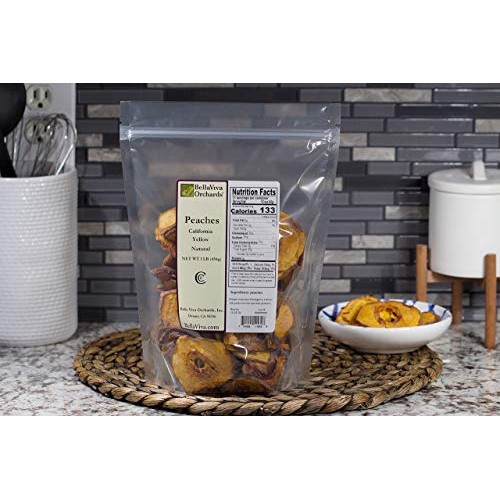 Bella Viva Orchards Natural Dried Yellow Peaches, Sweet No Sugar