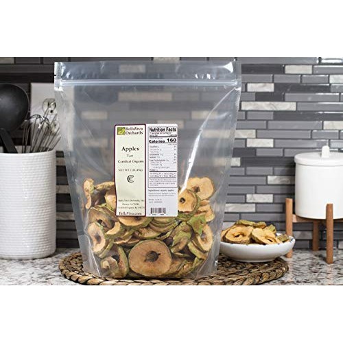 Bella Viva Orchards Organic Dried Tart Apple Rings, Sweet No Sug
