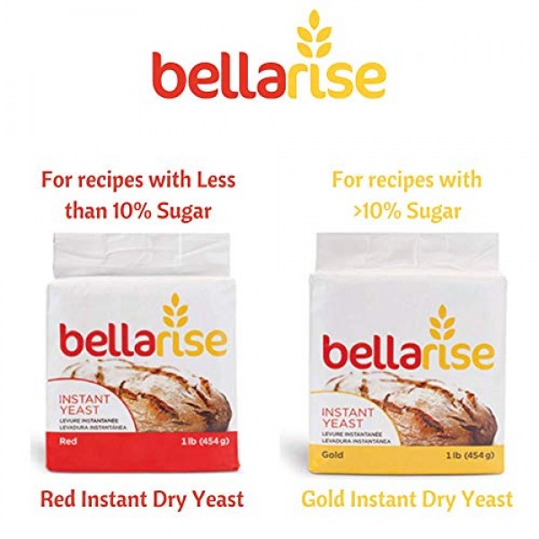 Bellarise Red Instant Dry Yeast - 1 LB Fast Acting Instant Yea...