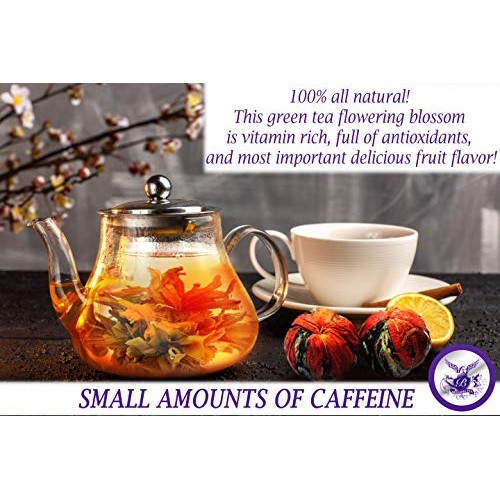 Fairy Garden Blooming Tea Flowers - Variety Pack Includes 4 Diff