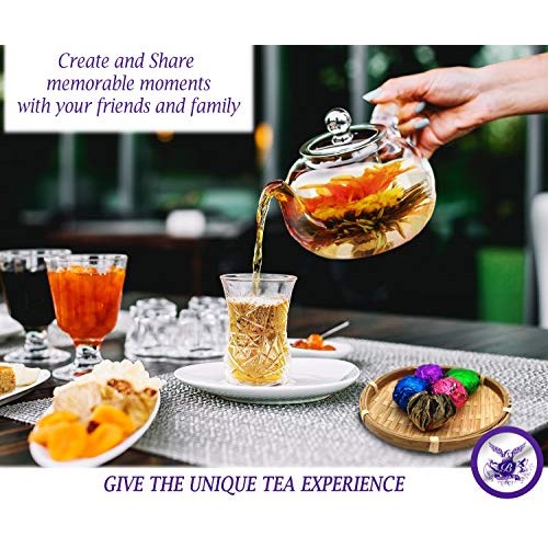 Fairy Garden Blooming Tea Flowers - Variety Pack Includes 4 Diff