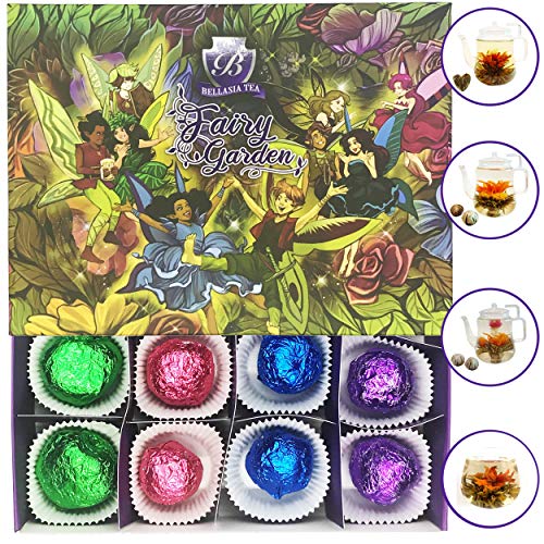 Fairy Garden Blooming Tea Flowers - Variety Pack Includes 4 Diff