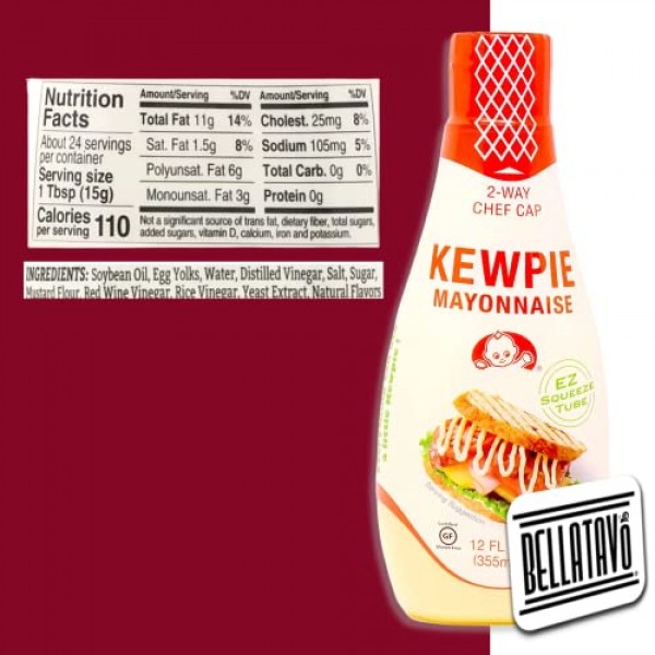 Japanese Mayonnaise Bundle. Includes Two-12 Oz Kewpie Mayonnaise...