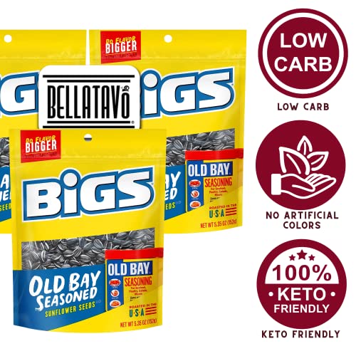 Old Bay Sunflower Seeds Bundle. Includes Three-5.35 Oz Bags of B...