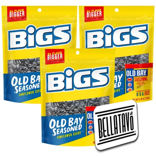 Old Bay Sunflower Seeds Bundle. Includes Three-5.35 Oz Bags of B...