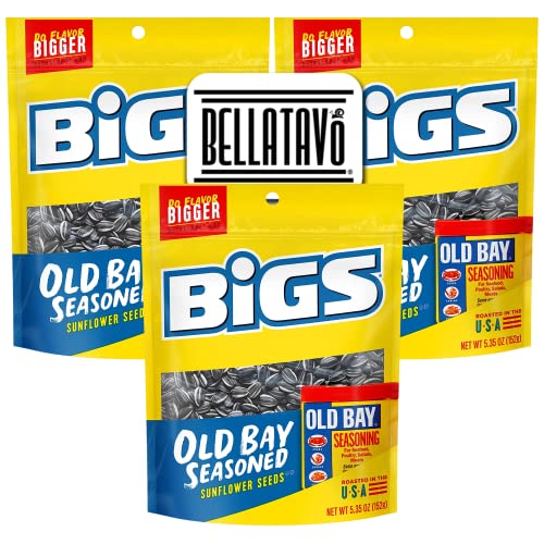 Old Bay Sunflower Seeds Bundle. Includes Three-5.35 Oz Bags of B...
