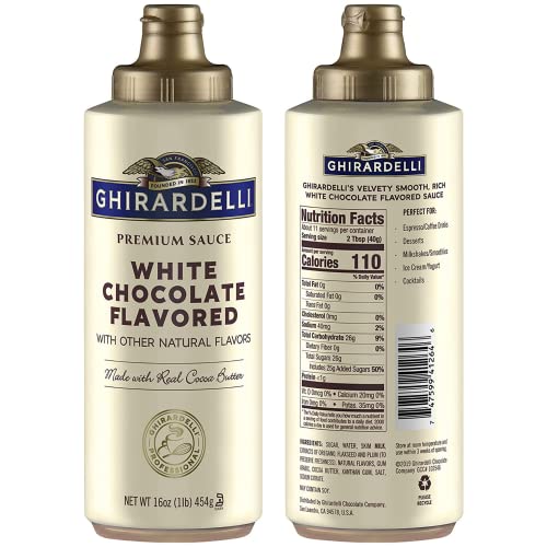 White Chocolate Sauce Bundle. Includes Two-16 Oz Ghirardelli Whi...