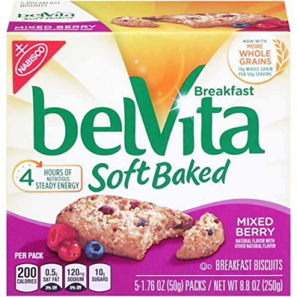 Belvita Soft Baked Breakfast Biscuits, Mixed Berry, 8.8 Ounce