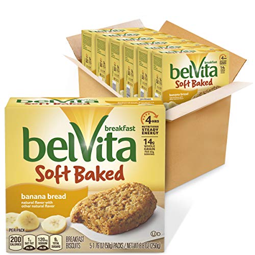 Belvita Soft Baked Breakfast Biscuits, Banana Bread Flavor, 6 Bo