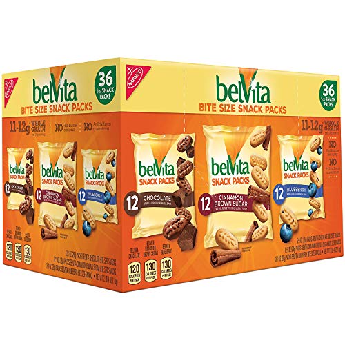 Belvita Breakfast Biscuits Bite-Size Snack Variety Packs, 1 Oz,