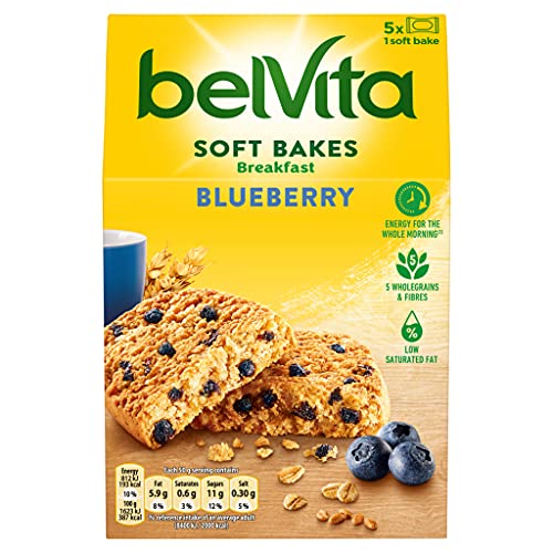 Belvita Breakfast Biscuits Soft Bakes Filled Blueberry, 250 G
