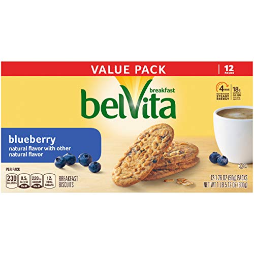 Belvita Blueberry Breakfast Biscuits, 12 Packs 4 Biscuits Per P