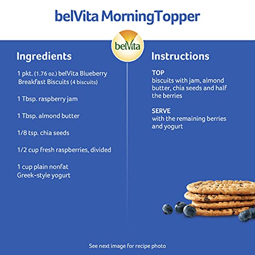 Belvita Blueberry Breakfast Biscuits, 5 Packs 4 Biscuits Per Pack