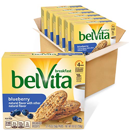 Belvita Blueberry Breakfast Biscuits, 6 Boxes Of 5 Packs 4 Bisc