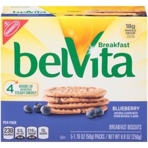 Belvita Breakfast Biscuits, Blueberry, 8.8 Ounce Pack Of 2