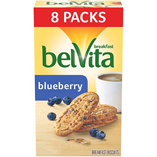 Belvita Breakfast Biscuits, Blueberry Flavor, 8 Pack 4 Biscuits