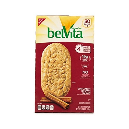 Belvita Breakfast Biscuits Cinnamon Brown Sugar 30 Packs 1.76Oz