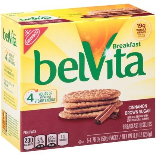 Belvita Breakfast Biscuits, Cinnamon Brown Sugar, 8.8 Ounce Pac