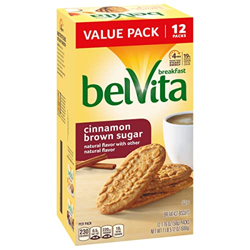 belVita Cinnamon Brown Sugar Breakfast Biscuits, 12 Packs 4 Bis...