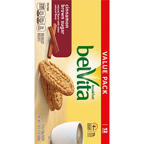belVita Cinnamon Brown Sugar Breakfast Biscuits, 12 Packs 4 Bis...