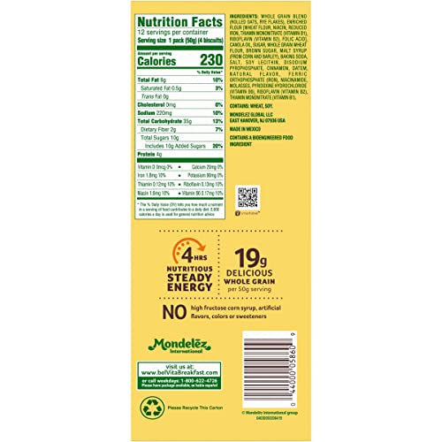 belVita Cinnamon Brown Sugar Breakfast Biscuits, 12 Packs 4 Bis...