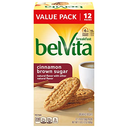 belVita Cinnamon Brown Sugar Breakfast Biscuits, 12 Packs 4 Bis...
