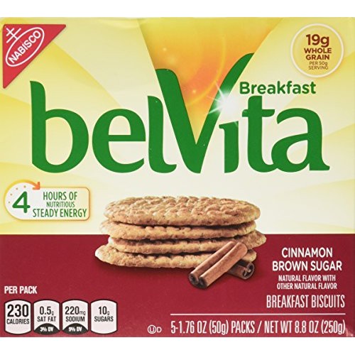 Belvita Cinnamon Brown Sugar Breakfast Biscuits 5 Servings 2 Pack
