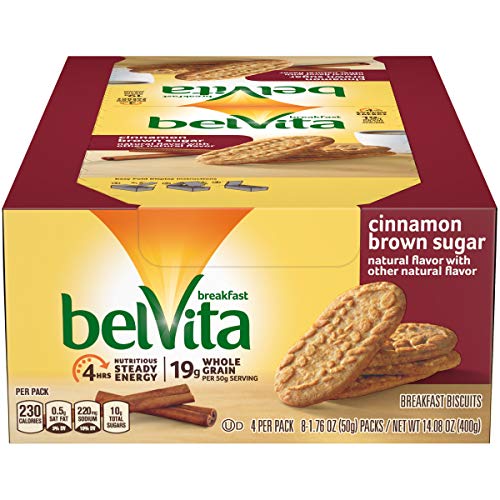 Belvita Cinnamon Brown Sugar Breakfast Biscuits, 8 Packs 4 Bisc