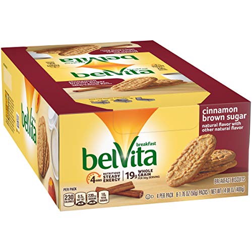 Belvita Cinnamon Brown Sugar Breakfast Biscuits, 8 Packs 4 Bisc