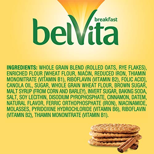 Belvita Cinnamon Brown Sugar Breakfast Biscuits, 8 Packs 4 Bisc