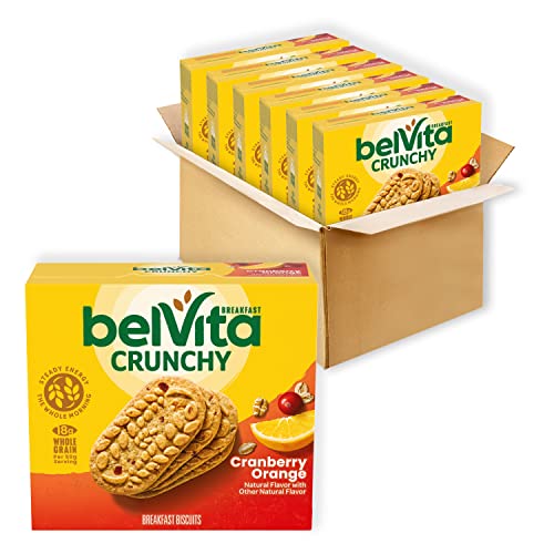 belVita Cranberry Orange Breakfast Biscuits, 30 Total Packs, 6 B...