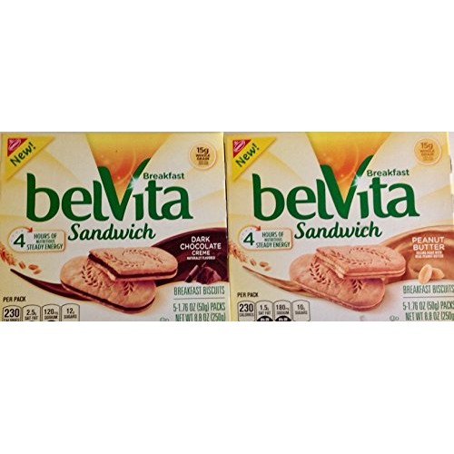 Belvita Sandwich Biscuits Variety Bundle Of 2: Dark Chocolate An