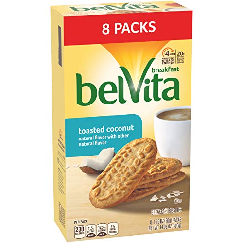 Belvita Toasted Coconut Breakfast Biscuits -Boxes Of 4 Biscuits